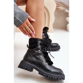 Isolierte Wanderstiefel mit Reißverschluss aus Öko-Leder, Black Willatta schwarz 6