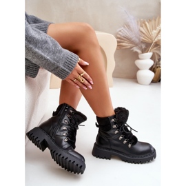 Isolierte Wanderstiefel mit Reißverschluss aus Öko-Leder, Black Willatta schwarz 7