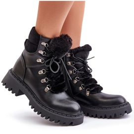Isolierte Wanderstiefel mit Reißverschluss aus Öko-Leder, Black Willatta schwarz 9