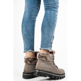 Kylie Stylische Stiefel mit Protektor braun 1