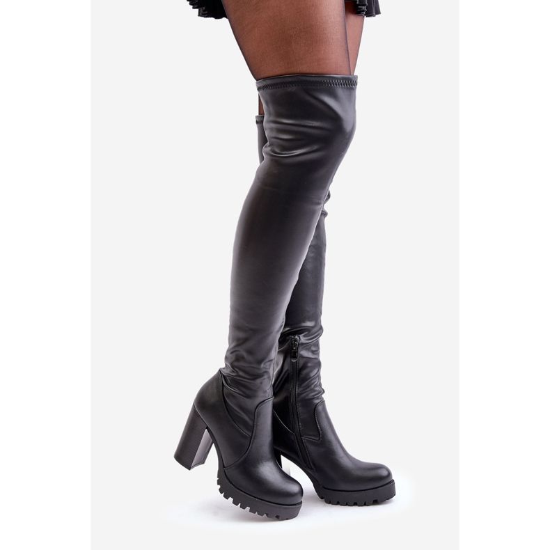 Overknee-Stiefel mit hohem Absatz, Black Nelothiel schwarz 1