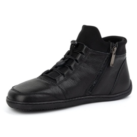 WASAK Barfuß-Damenschuhe, wollgefüttert, Leder 0767W, schwarz 2