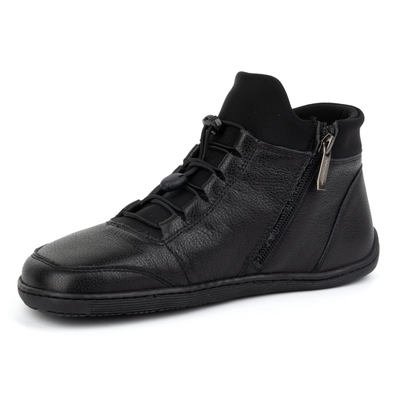 WASAK Barfuß-Damenschuhe, wollgefüttert, Leder 0767W, schwarz 2