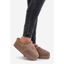 Plateau-Schneestiefel mit Fell, Schaffell-Typ, dunkelbeige Mesirra 1