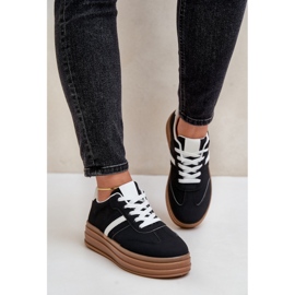 Damen-Plateau-Sneaker in Schwarz von Dravinnia 2