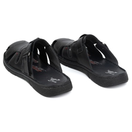 Herren-Lederhausschuhe KAMPOL Polskie Stogie 221KAM schwarz 3