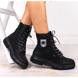 Rieker W RKR557 wasserdichte bequeme Stiefel schwarz 1