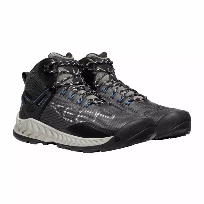 KEEN Nxis Evo Mid Wp Schuhe MAGNET/BRIGHT Cobalt KE-1026108 schwarz 1