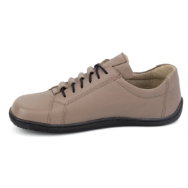 Olivier Minimalistische Barfuß-Lederschuhe für Damen 1242 dunkelbeige 1
