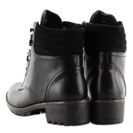 Schwarze Trapper zum Schnüren K-3 schwarz 2