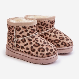 Isolierte Schneestiefel für Kinder mit Leopardenmuster Beige Nallita 1
