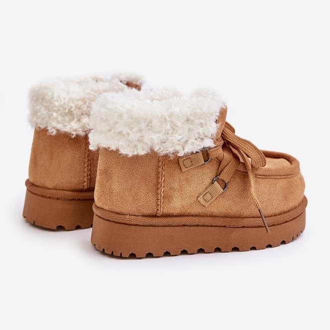 Mit Fell isolierte Schneestiefel für Kinder Camel Adelane braun 2