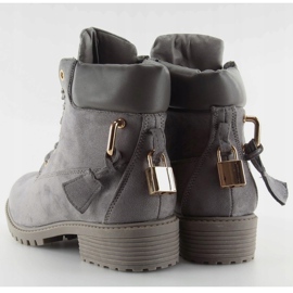 Graue Holzstiefel für Damen AT-0623-L Grau 2