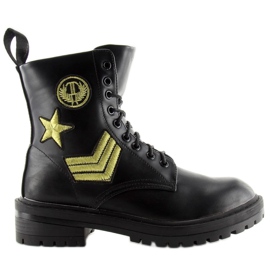 Militärstiefel schwarz 8338 schwarz 2