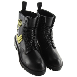 Militärstiefel schwarz 8338 schwarz 1