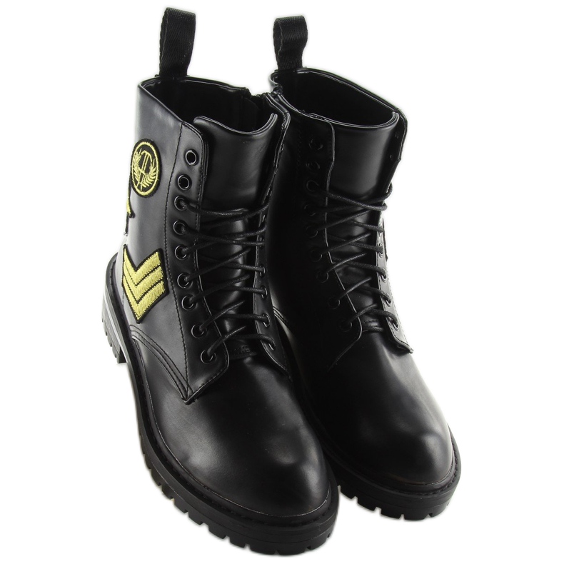 Militärstiefel schwarz 8338 schwarz 1