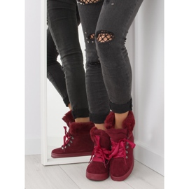 Schneestiefel für Damen Burgund 16-570 Weinrot schwarz 1