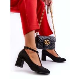 Pumps aus Öko-Wildleder mit Stiletto-Absatz, schwarz 2