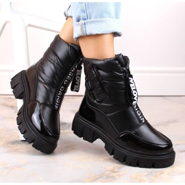 Filippo W PAW498A schwarze isolierte Schneestiefel mit Reißverschluss 2