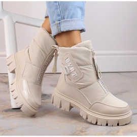 Filippo W PAW498B isolierte Schneestiefel mit Reißverschluss, beige 2