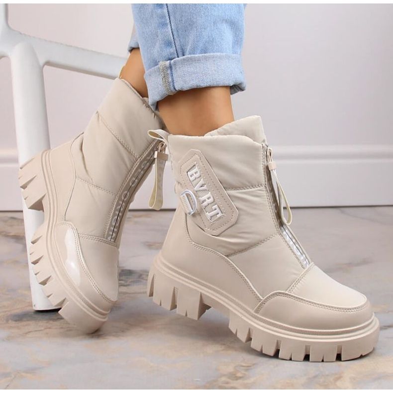 Filippo W PAW498B isolierte Schneestiefel mit Reißverschluss, beige 2