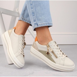 Rieker Bequeme Lederschuhe Remonte W RKR676, beige 1