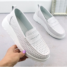 S.Barski S. Barski durchbrochene Schuhe W LR509 OLI253A weiß 2