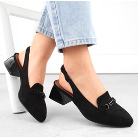 Wildleder-Sandalen mit hohen Absätzen M.Daszyński W SAN36A, schwarz 1