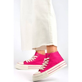 Damen-High-Top-Textil-Sneaker fuchsia BL507FU rosa 4