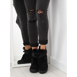 Turnschuhe mit Fell schwarz 3123 schwarz 2