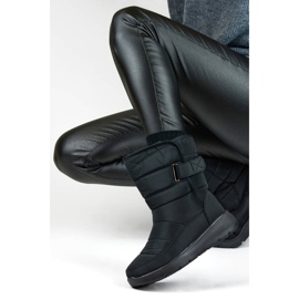 Isolierte Damen-Schneestiefel mit Klettverschluss, schwarz, 22T48B 1