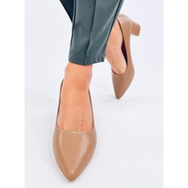 Crafts Khaki-Pumps mit niedrigem Absatz beige 1