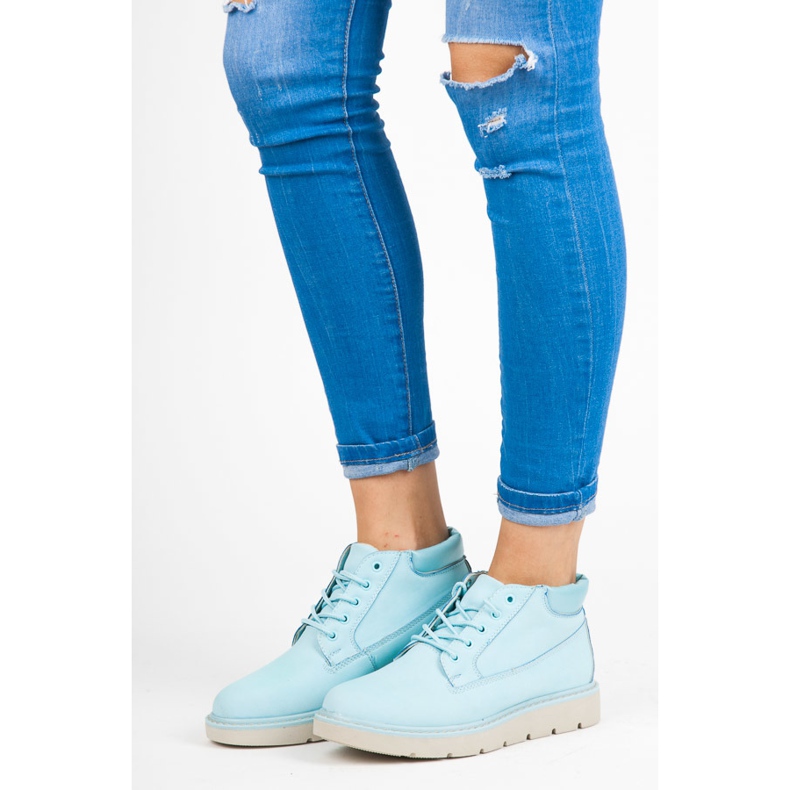 Vices Stiefel auf der Plattform blau 2