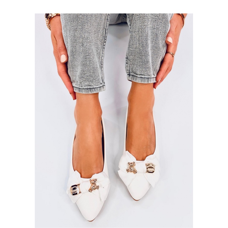 Weiße Teddybär-Ballerinas 1