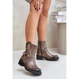 Zazoo 60480 Braun/Graue Stiefeletten 1