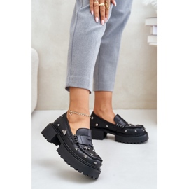 Schuhe Modell Da MR880-102 Schwarzes Leder 1