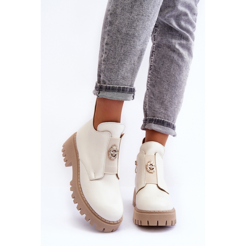 Stiefeletten mit Dekoration Lemar 600451 beige 2