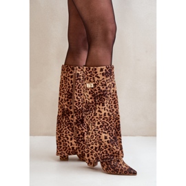 Modell 9501A Braune Leopardenstiefel 1