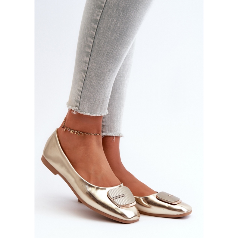 Ballerina-Schuhe Modell ZA37 Gold gelb 1