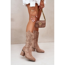 S. BARSKI S.Barski HY42-028 Beige Stiefel 1