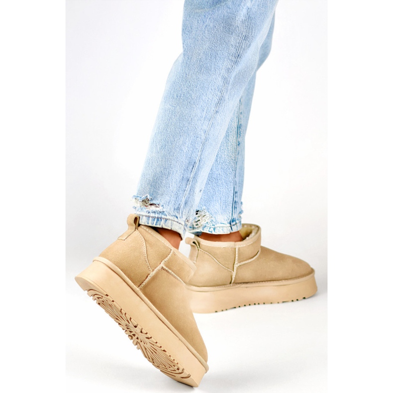 Damen-Schneestiefel mit Fellfutter XF-159L.BE, beige 1