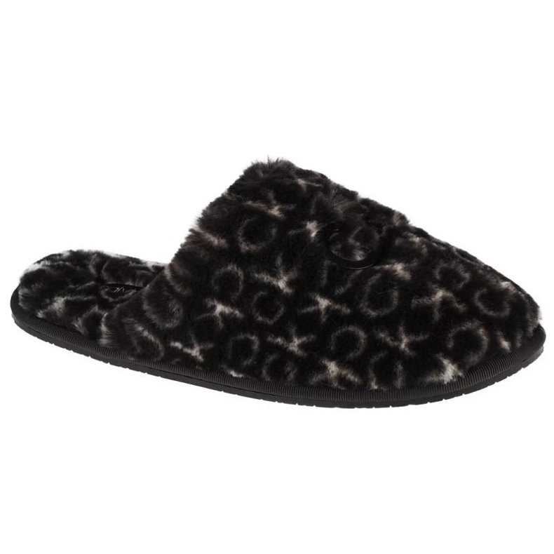 Calvin Klein Slipper Mule Fur Mono Hausschuhe HW0HW00536-0GK schwarz 1