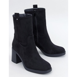 Salifi Schwarze Stiefeletten mit weitem Absatz 1