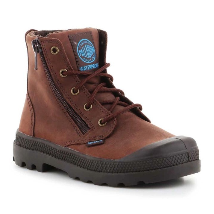 Palladium Pampa Hi Lea Gusset Schuhe 52744-255 braun 1