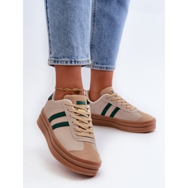 EV-508 Beige/grüne Sportschuhe 1