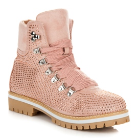 Vices Trapper mit breiten Schnürsenkeln rosa 1