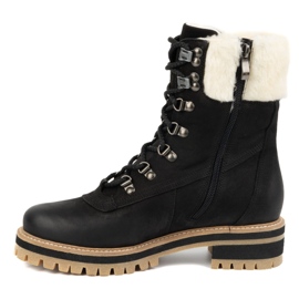 ButBal Damen-Lederstiefel, isolierte Winterstiefel, 329, schwarz 1