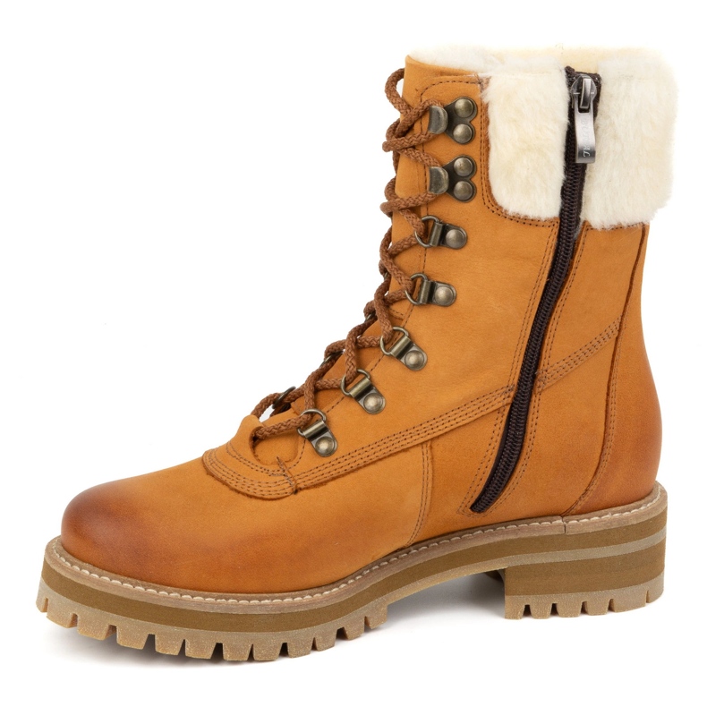 ButBal Damen-Lederstiefel, isolierte Winterstiefel, 329 Rot orange 1