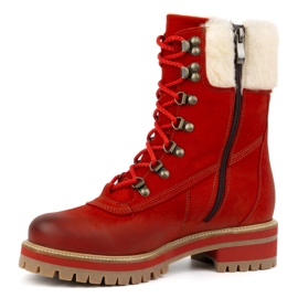 ButBal Damen-Lederstiefel, isolierte Winterstiefel, 329 Rot 1