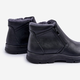 Isolierte Herren-Stiefeletten aus Öko-Leder, Schwarz 6